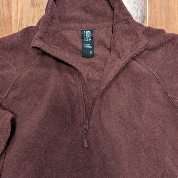 Mountain Hardwear Fleece Quarter-zip Women's Small Burgundy Microchill Pullover - Picture 7 of 8